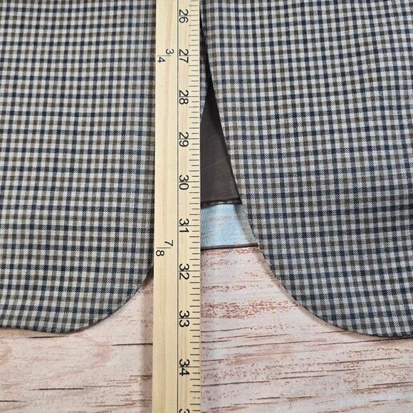 Ermenegildo Zegna Mens Checkered Wool Blazer 42L - Picture 11 of 12